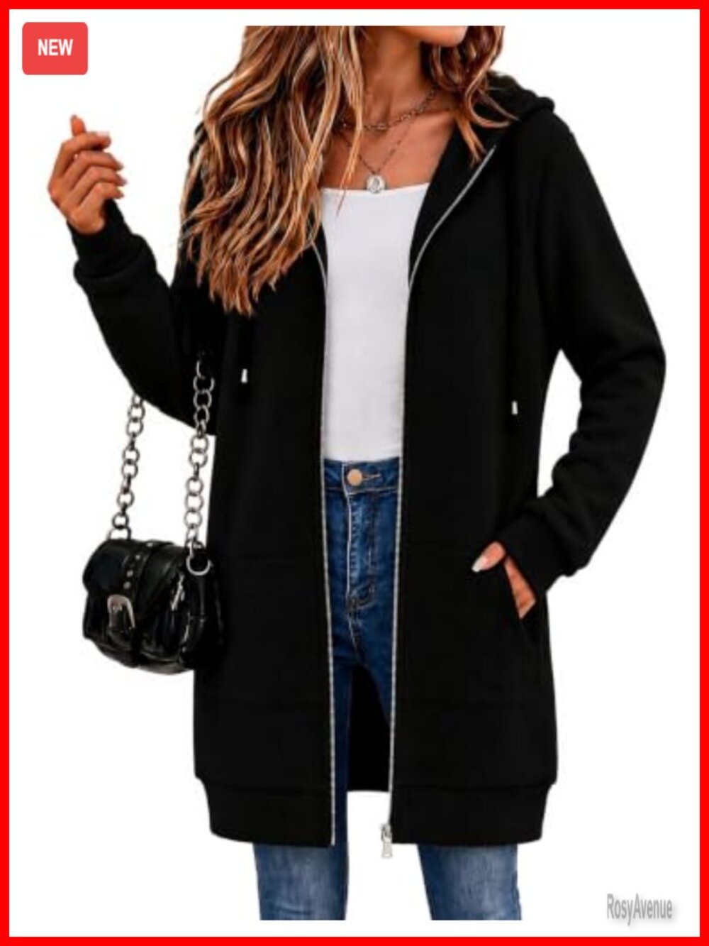 Women's Zip Up Fleece Hoodie Oversized Long Tunic Sweatshirt Casual Jacket